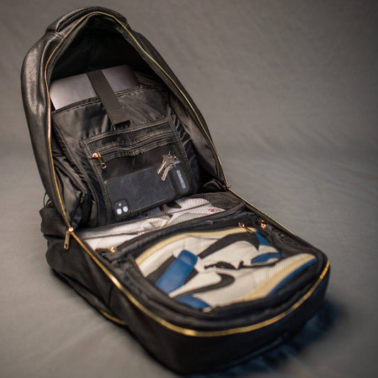 Sole Premise Black Leather Commuter Sneaker Bag XL