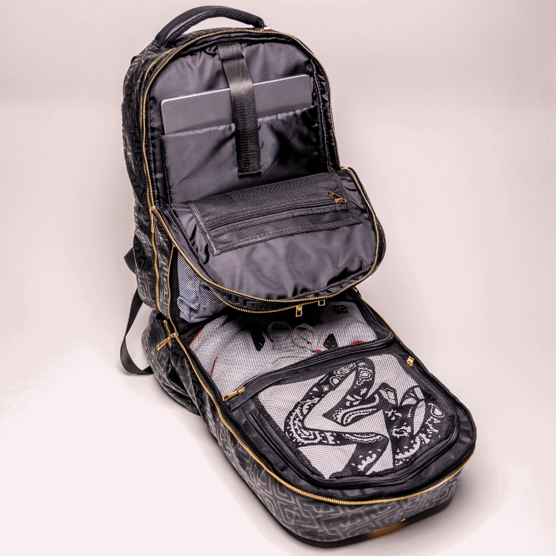 Sole Premise Black Monogram Leather Sneaker Backpack