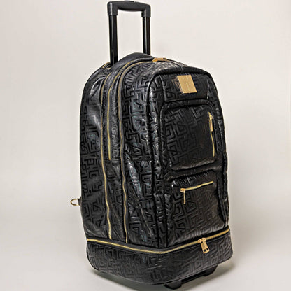 Sole Premise Black Monogram Leather Carry-On Shoe Bag