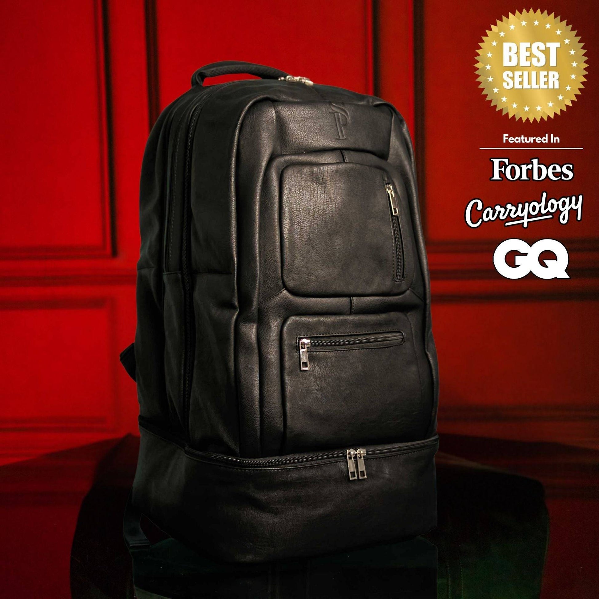 Sole Premise Black Leather Patented Carry On Backpack (Only 300 Made)
