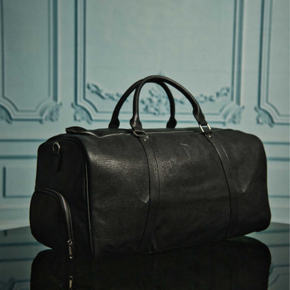 Sole Premise Black Leather Duffle Bag