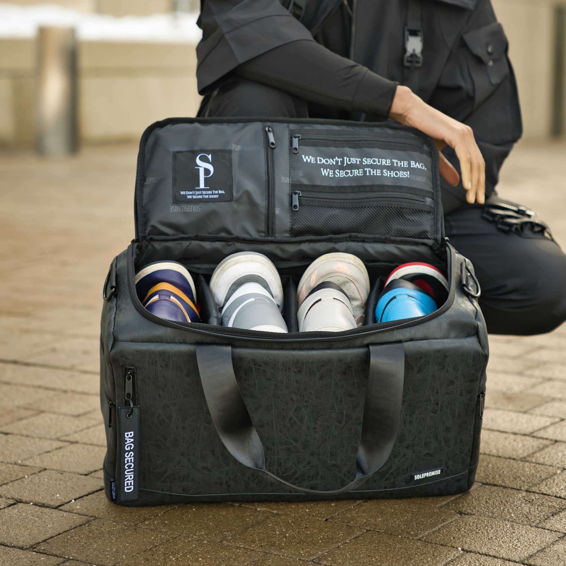 Sole Premise Black Leather Sneaker Duffle
