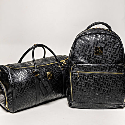 Sole Premise Monogram Leather 2 Bag Set - Black