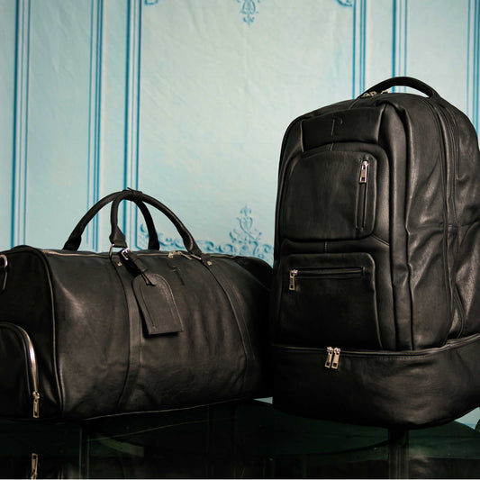 Sole Premise Black Leather Signature Bag Set