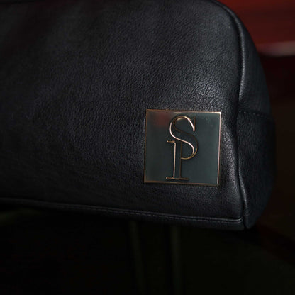 Sole Premise Black Leather Toiletry Bag