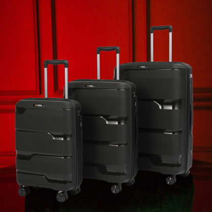Sole Premise Black Hardcase 3-Piece Luggage Set