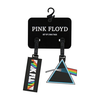 Pink Floyd Prism Logo 2-Piece Black Luggage Tag Set - Stiles Supply Co.