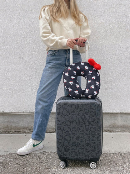 Hello Kitty Pose All Over 22" Hard-Sided Luggage Black - Stiles Supply Co.