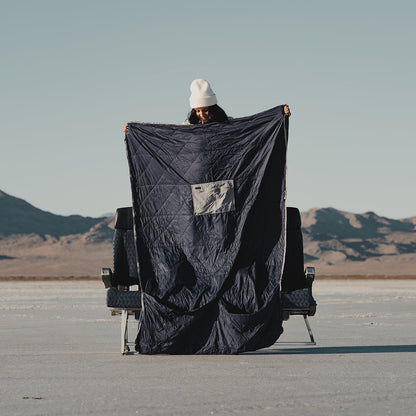 Gravel Layover™ XL Travel Blanket - Packable & Puffy | Blue - Stiles Supply Co.