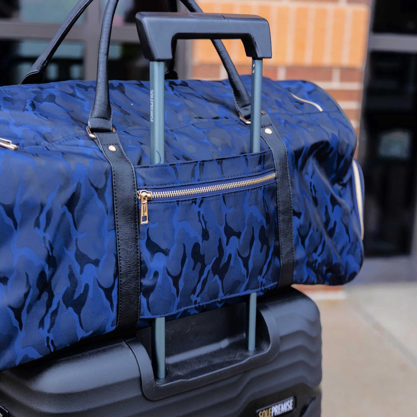 Sole Premise Blue Camo Weekender Duffle Bag