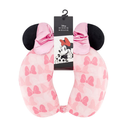 Disney Minnie Mouse Blush bows 3D ears and bow travel pillow - Stiles Supply Co.