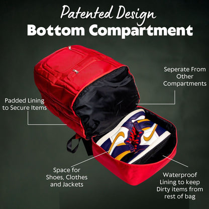 Sole Premise Red Leather Luxury Carry-On Patented Backpack (Only 300 Made)