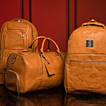 Sole Premise Brown Tumbled Leather 3 Bag Set