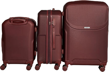 IZOD Regina Expandable Hard shell Lightweight 3 Piece Luggage Set - Stiles Supply Co.