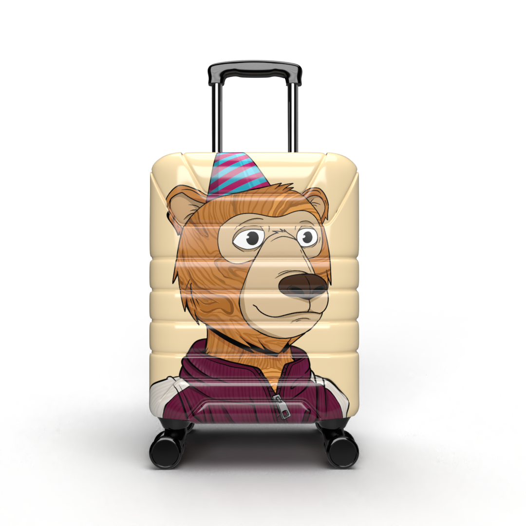 Stiles Supply Co. X Bugatti Wood Bear Carry On Luggage