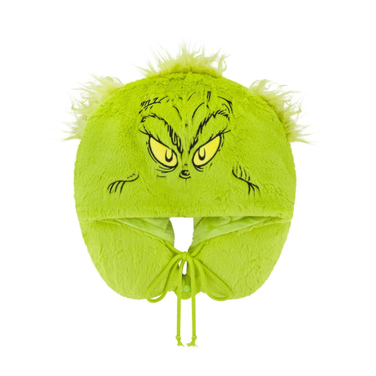 Grinch Face Hooded Fur Neck Pillow - Stiles Supply Co.
