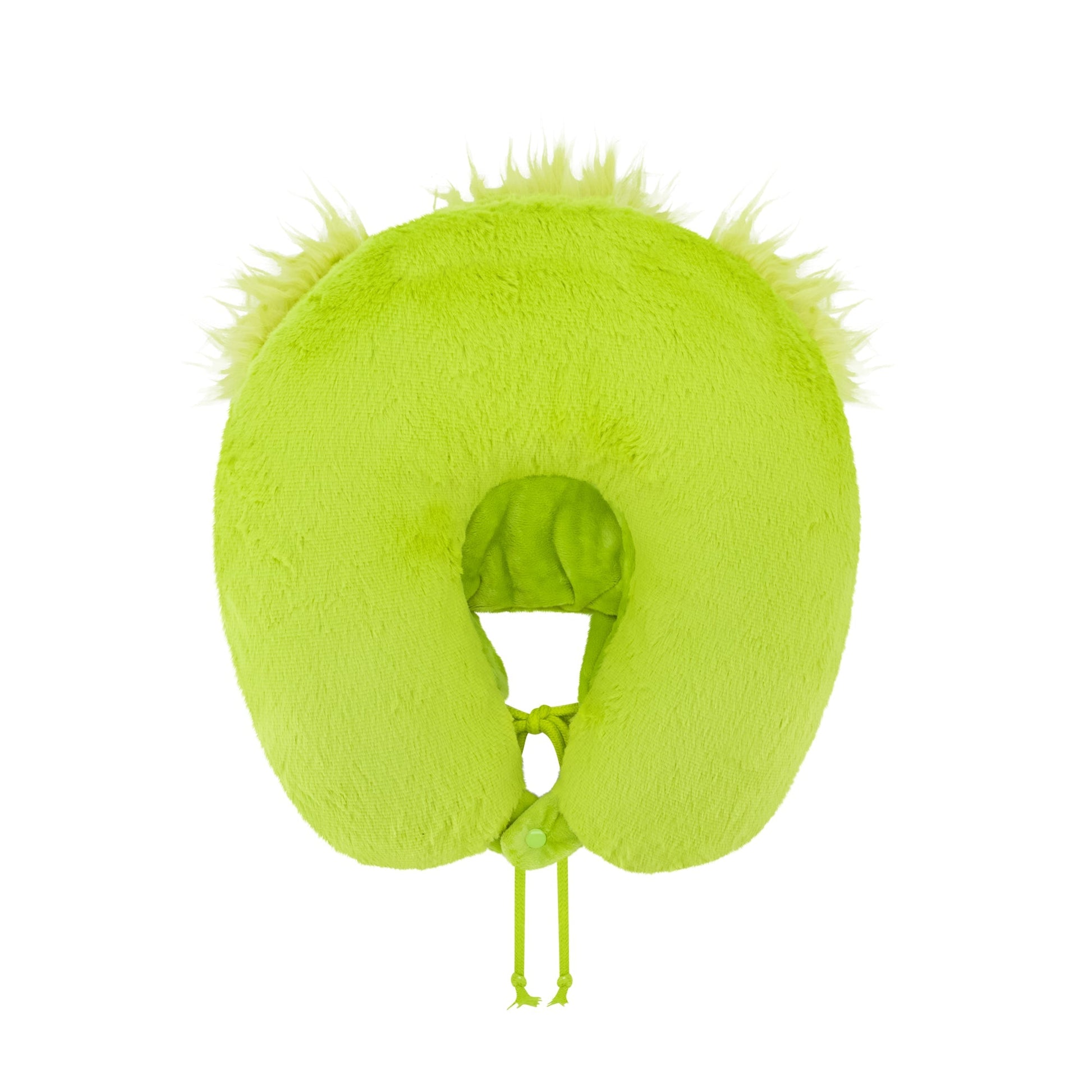 Grinch Face Hooded Fur Neck Pillow - Stiles Supply Co.
