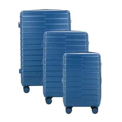 IZOD Camellia Premium Lightweight 3-Piece Luggage Set Blue