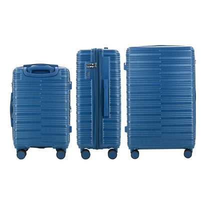 IZOD Camellia Premium Lightweight 3-Piece Luggage Set Blue