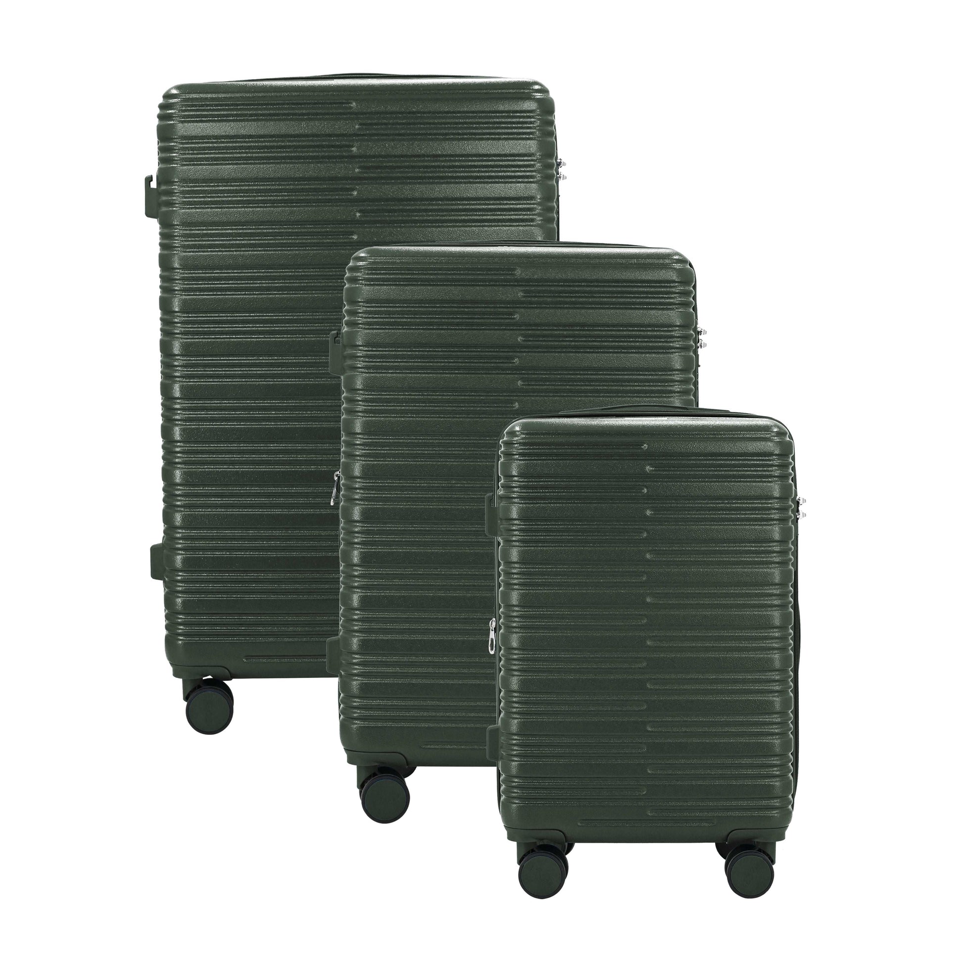 IZOD Camellia Lightweight 3-Piece Luggage Set Green