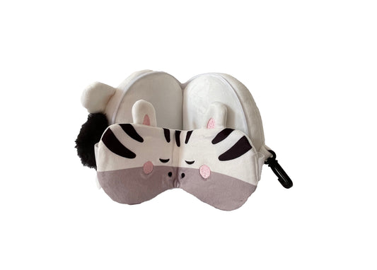 Mirage Kids 2-in-1 Travel Pillow and Eye Mask Animal Plush Soft Eye Mask Blindfold for Sleeping - Stiles Supply Co.
