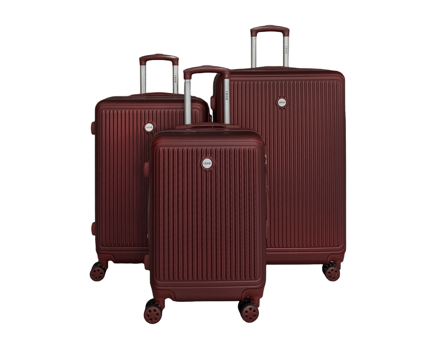 IZOD Clara Expandable Hard shell Lightweight 3 Piece Luggage Set - Stiles Supply Co.