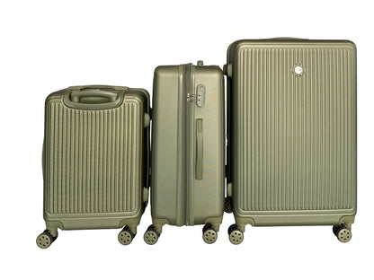 IZOD Clara Expandable Hard shell Lightweight 3 Piece Luggage Set - Stiles Supply Co.