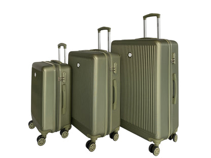 IZOD Clara Expandable Hard shell Lightweight 3 Piece Luggage Set - Stiles Supply Co.
