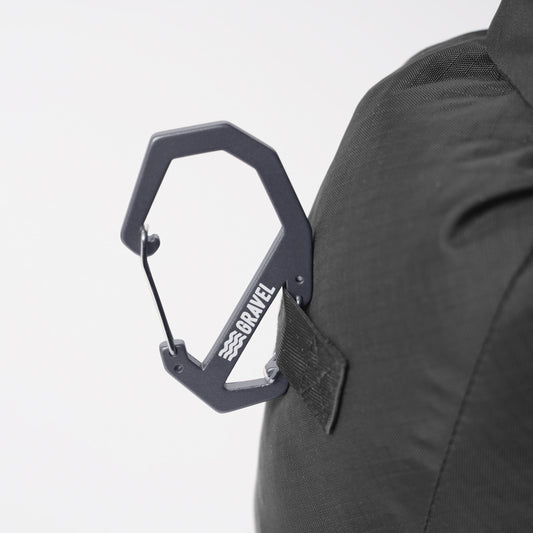 Gravel Double Gated Carabiner | Gray - Stiles Supply Co.
