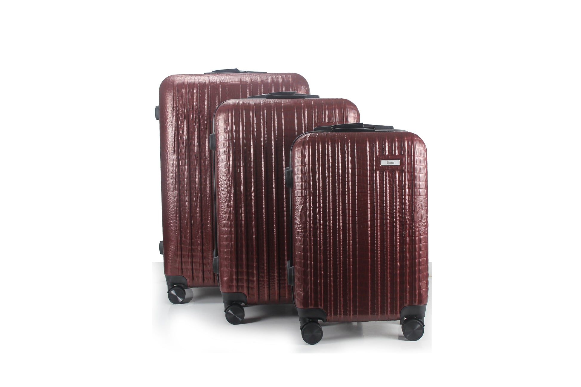 Mirage Danae Abs Hard Shell Lightweight 360 Dual Spinning Wheels Combo Lock 3 Piece Luggage Set - Stiles Supply Co.