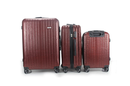 Mirage Danae ABS Hard shell Lightweight 3 Piece Luggage Set - Stiles Supply Co.