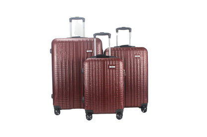 Mirage Danae Abs Hard Shell Lightweight 360 Dual Spinning Wheels Combo Lock 3 Piece Luggage Set - Stiles Supply Co.
