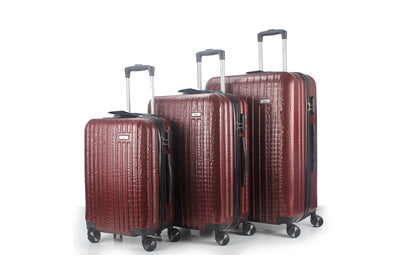 Mirage Danae ABS Hard shell Lightweight 3 Piece Luggage Set - Stiles Supply Co.