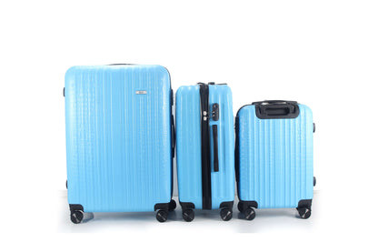 Mirage Danae Abs Hard Shell Lightweight 360 Dual Spinning Wheels Combo Lock 3 Piece Luggage Set - Stiles Supply Co.