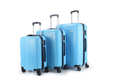 Mirage Danae Abs Hard Shell Lightweight 360 Dual Spinning Wheels Combo Lock 3 Piece Luggage Set - Stiles Supply Co.