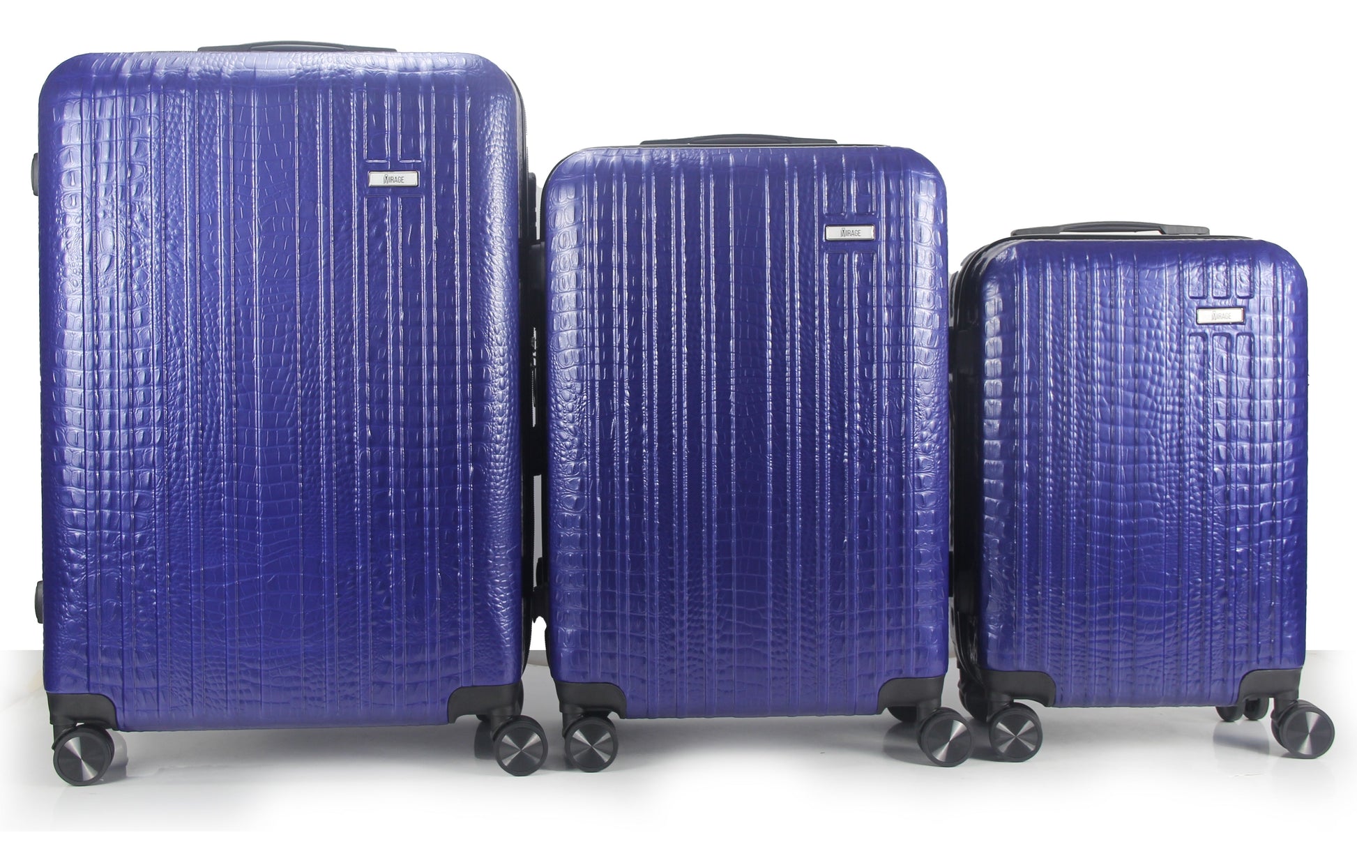 Mirage Danae Abs Hard Shell Lightweight 360 Dual Spinning Wheels Combo Lock 3 Piece Luggage Set - Stiles Supply Co.