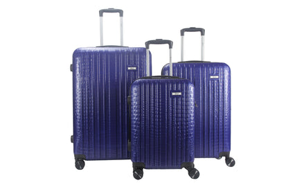 Mirage Danae Abs Hard Shell Lightweight 360 Dual Spinning Wheels Combo Lock 3 Piece Luggage Set - Stiles Supply Co.