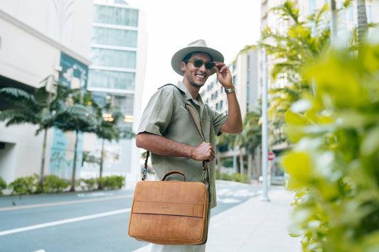 Romfre Leather CPAP Travel Bag - Stiles Supply Co.