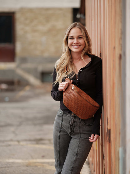 Romfre Haleiwa Woven Leather Sling Bag - Stiles Supply Co.