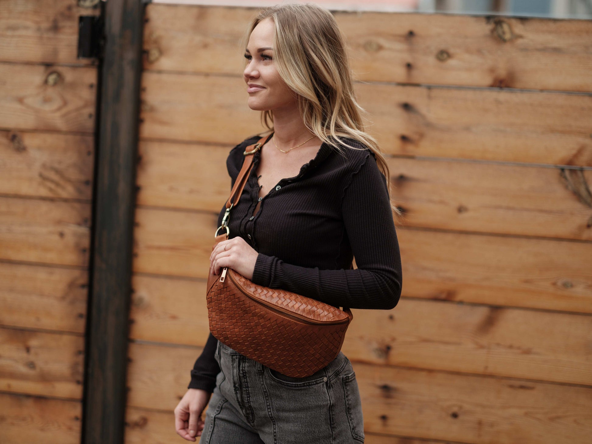 Romfre Haleiwa Woven Leather Sling Bag - Stiles Supply Co.