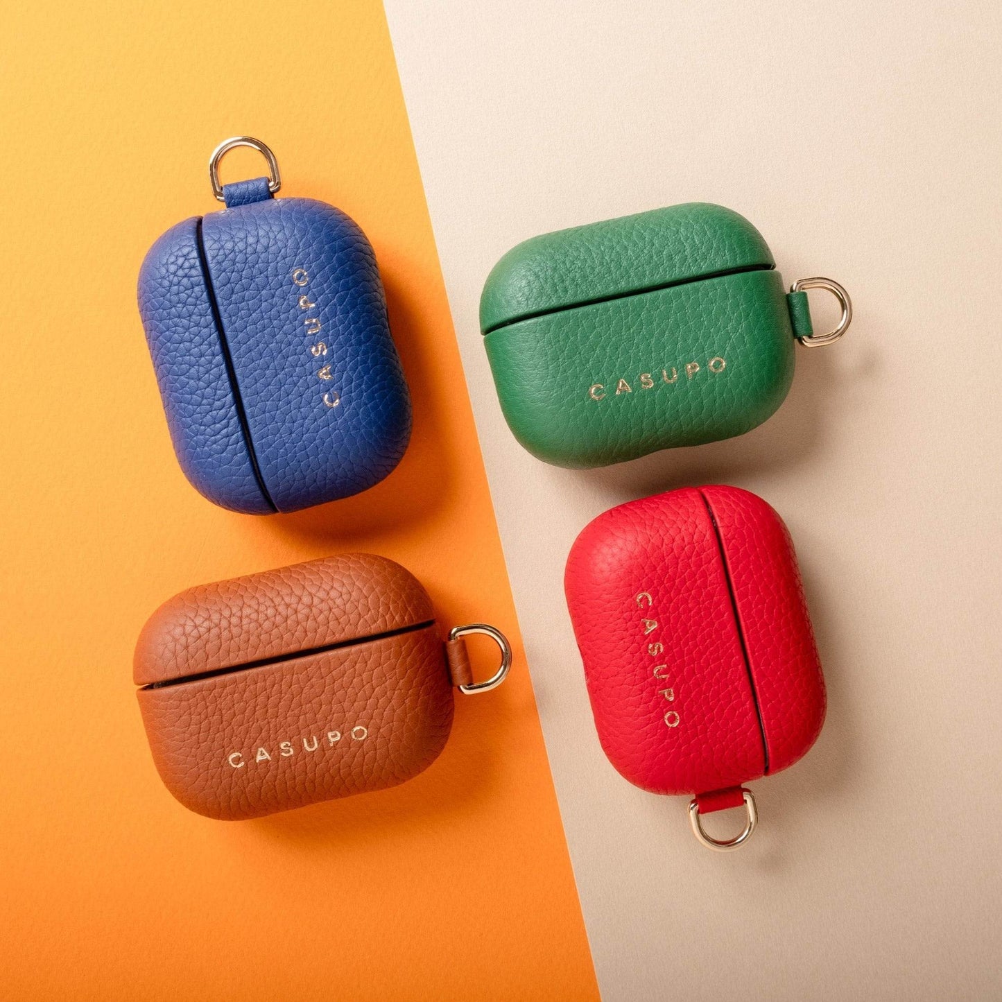CASUPO Leather Airpod Case - Cobalt