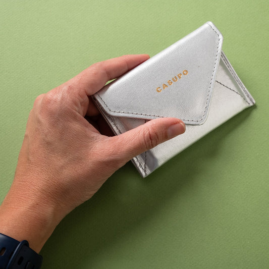 CASUPO Mini Envelope Wallet With RFID protection - Silver