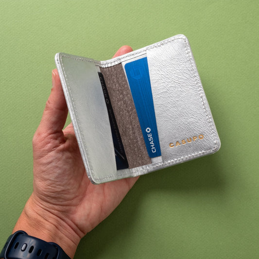 CASUPO Compact Bifold with RFID Protection - Silver
