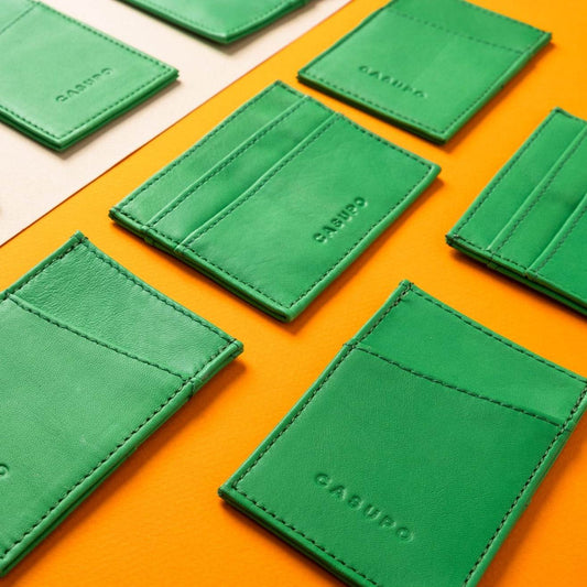 CASUPO Slim Card Holder Wallet With RFID Protection - Green