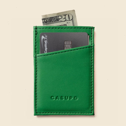 CASUPO Minimalist Wallet With RFID Protection - Green