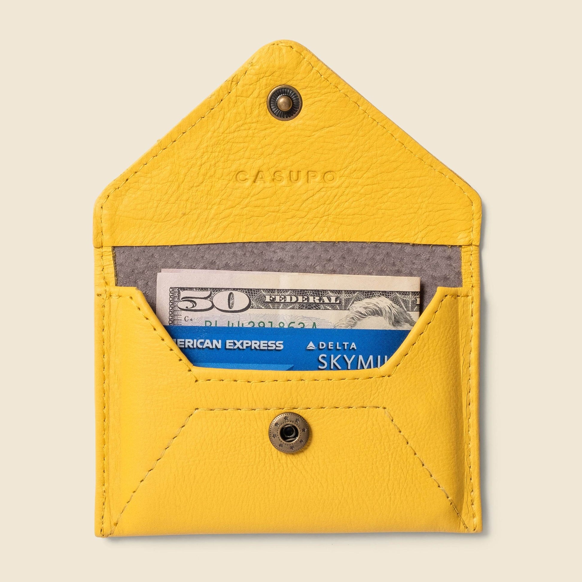 CASUPO Mini Envelope Wallet With RFID protection - Sunny Yellow