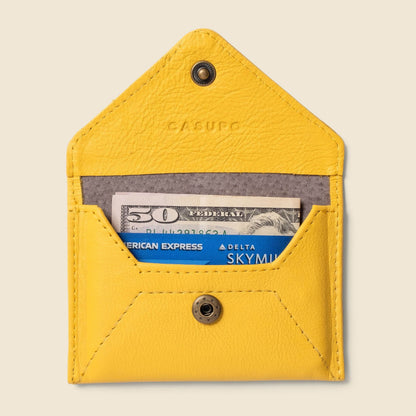 CASUPO Mini Envelope Wallet With RFID protection - Sunny Yellow