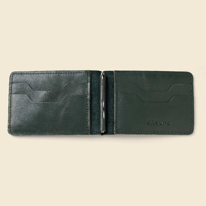 CASUPO Bifold Money Clip Wallet - Forest Green