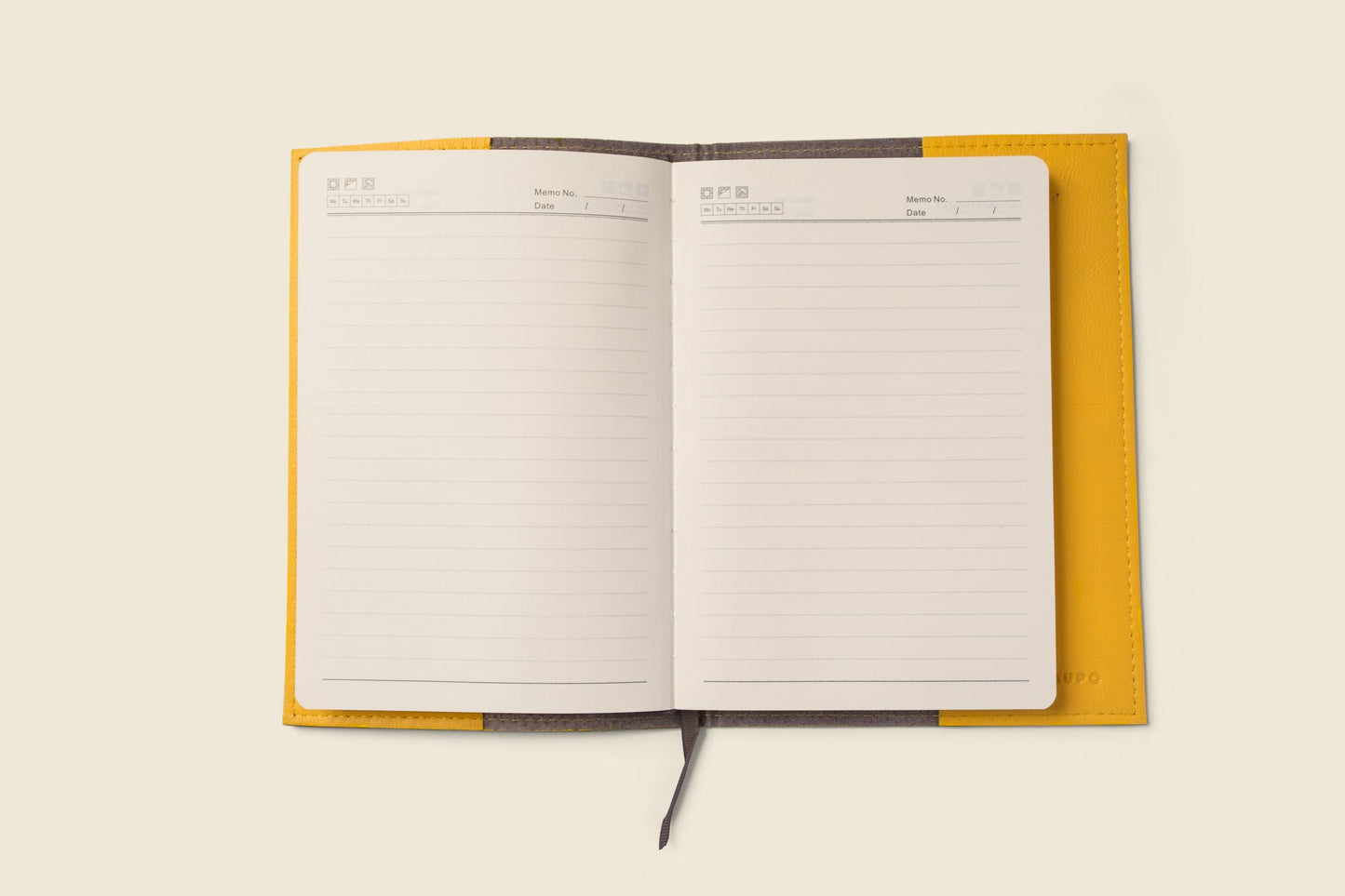 CASUPO Refillable A5 Leather Notebook Cover – Yellow