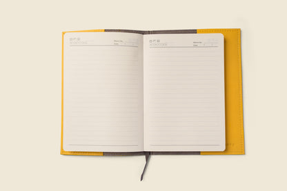 CASUPO Refillable A5 Leather Notebook Cover – Yellow